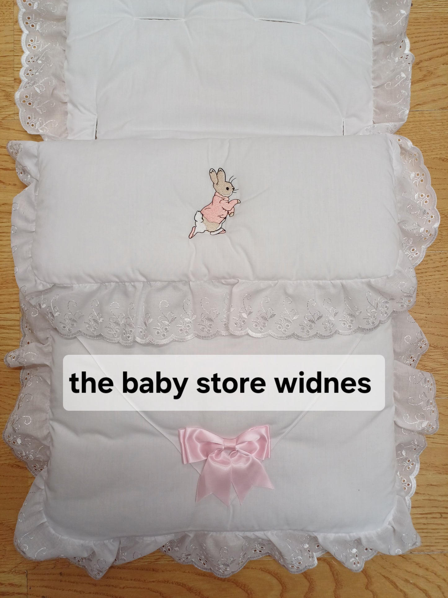 Baby Boys or girls Peter rabbit themed universal fit pram cosytoes footmuff pram set
