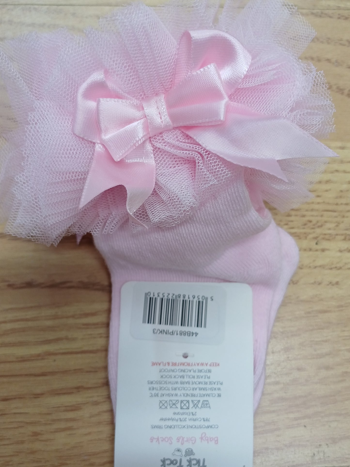 Baby girls tu tu socks with bow various colours to choose from sizes newborn to infrant