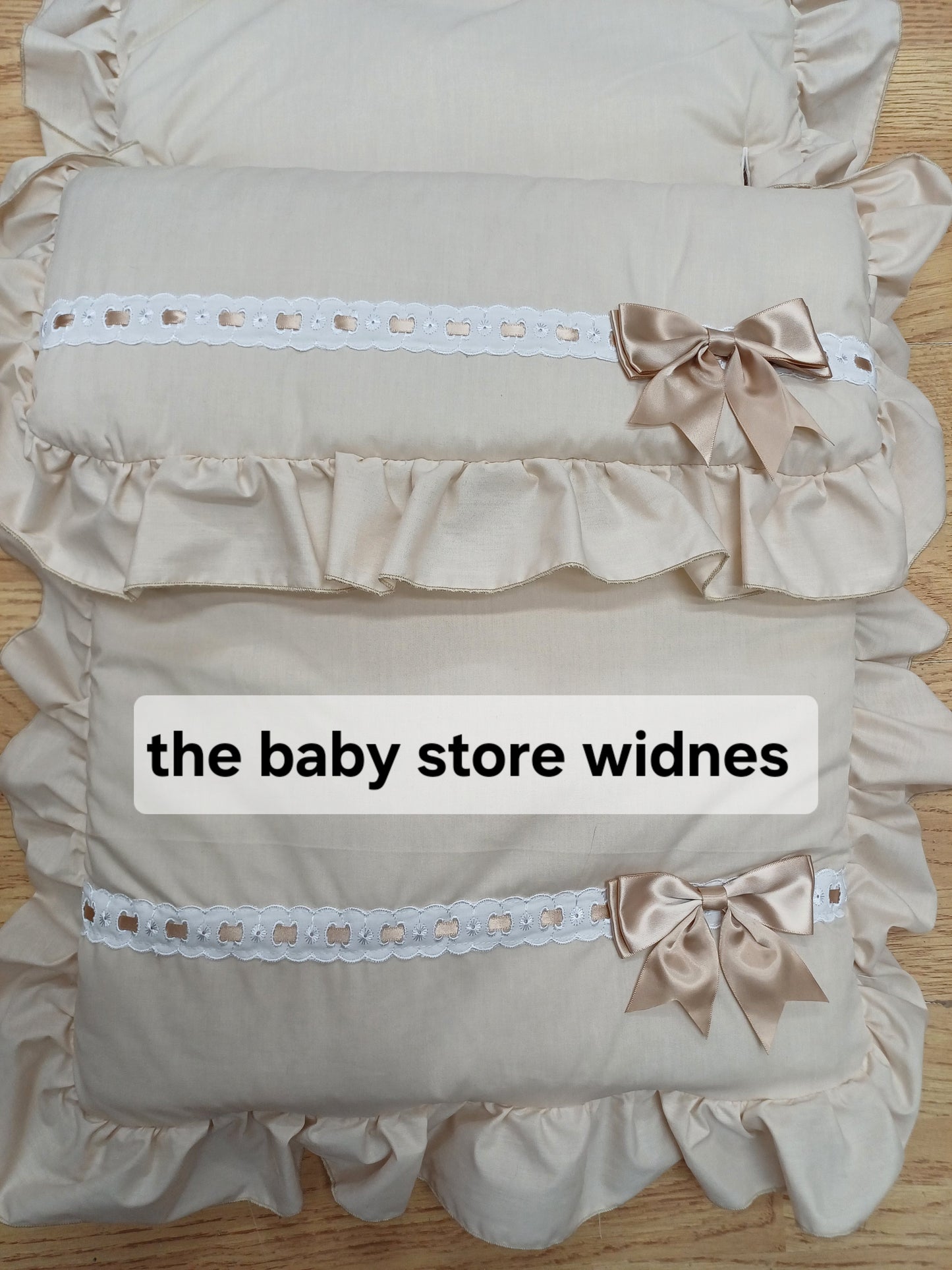 Baby Boys or Girls universal fit pram cosytoes footmuff pram set with bows