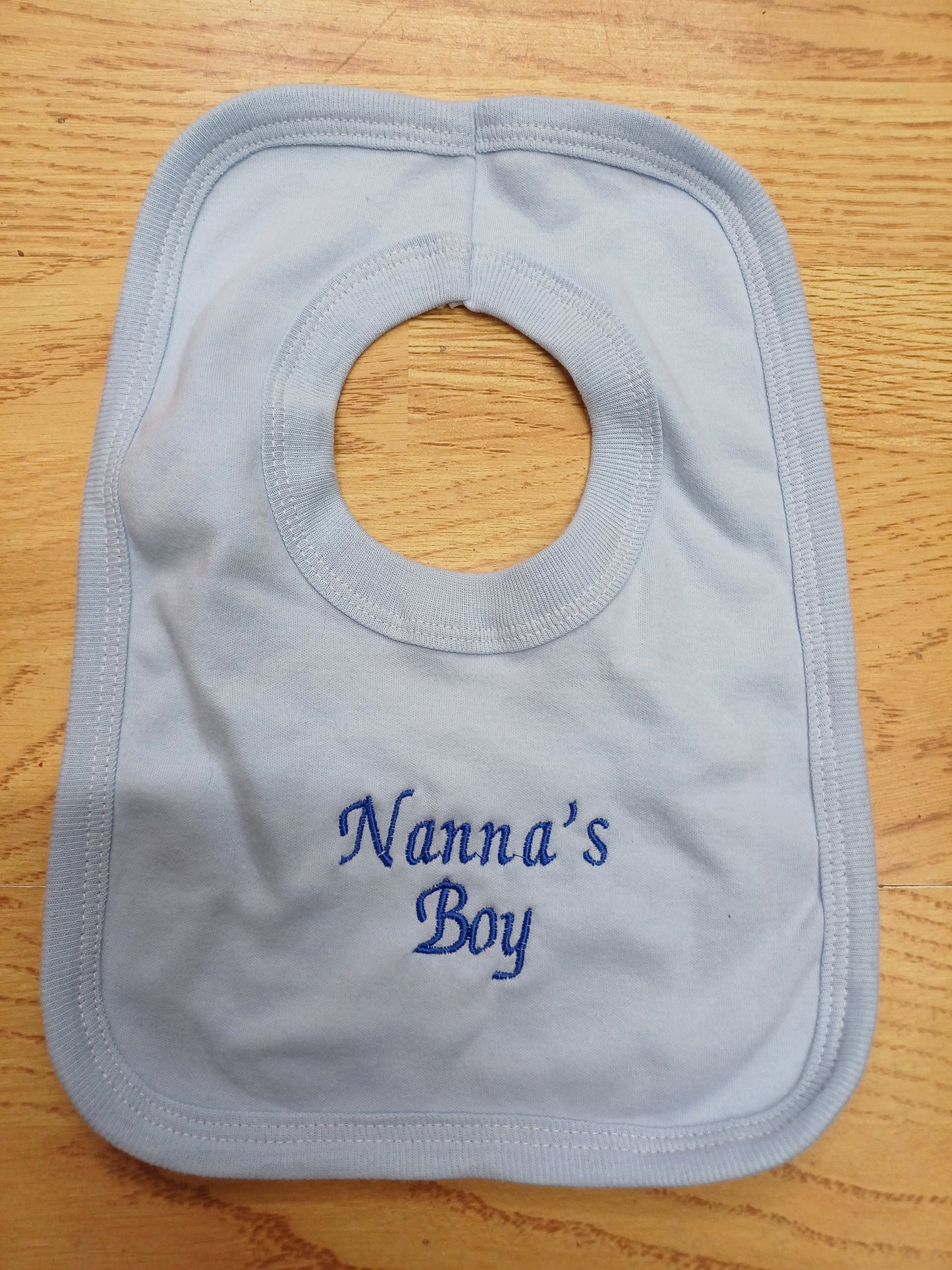 Baby Boys or Girls cotton bibs nanna's boy or girl embroidery