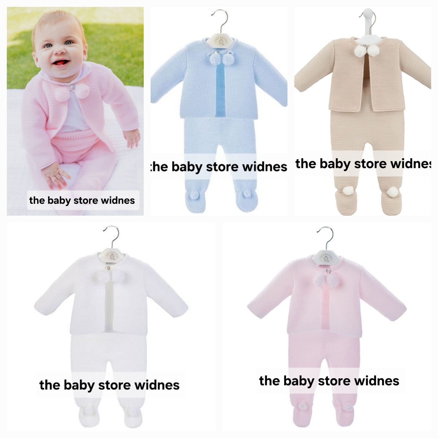 Dandelion 2 piece set with with pom poms