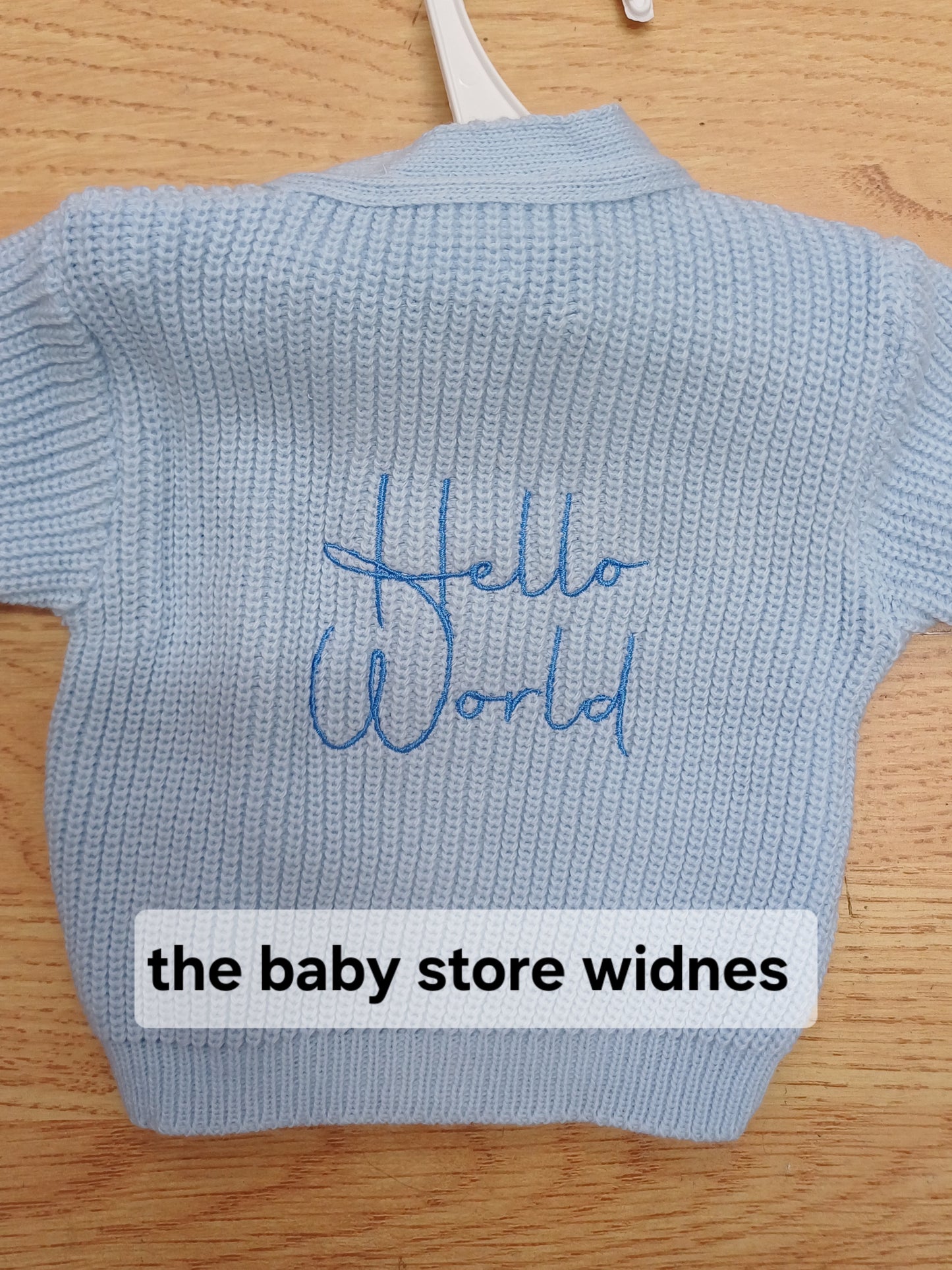 Dandelion boys girls. Knitted cardigan hello world desisn embroidery