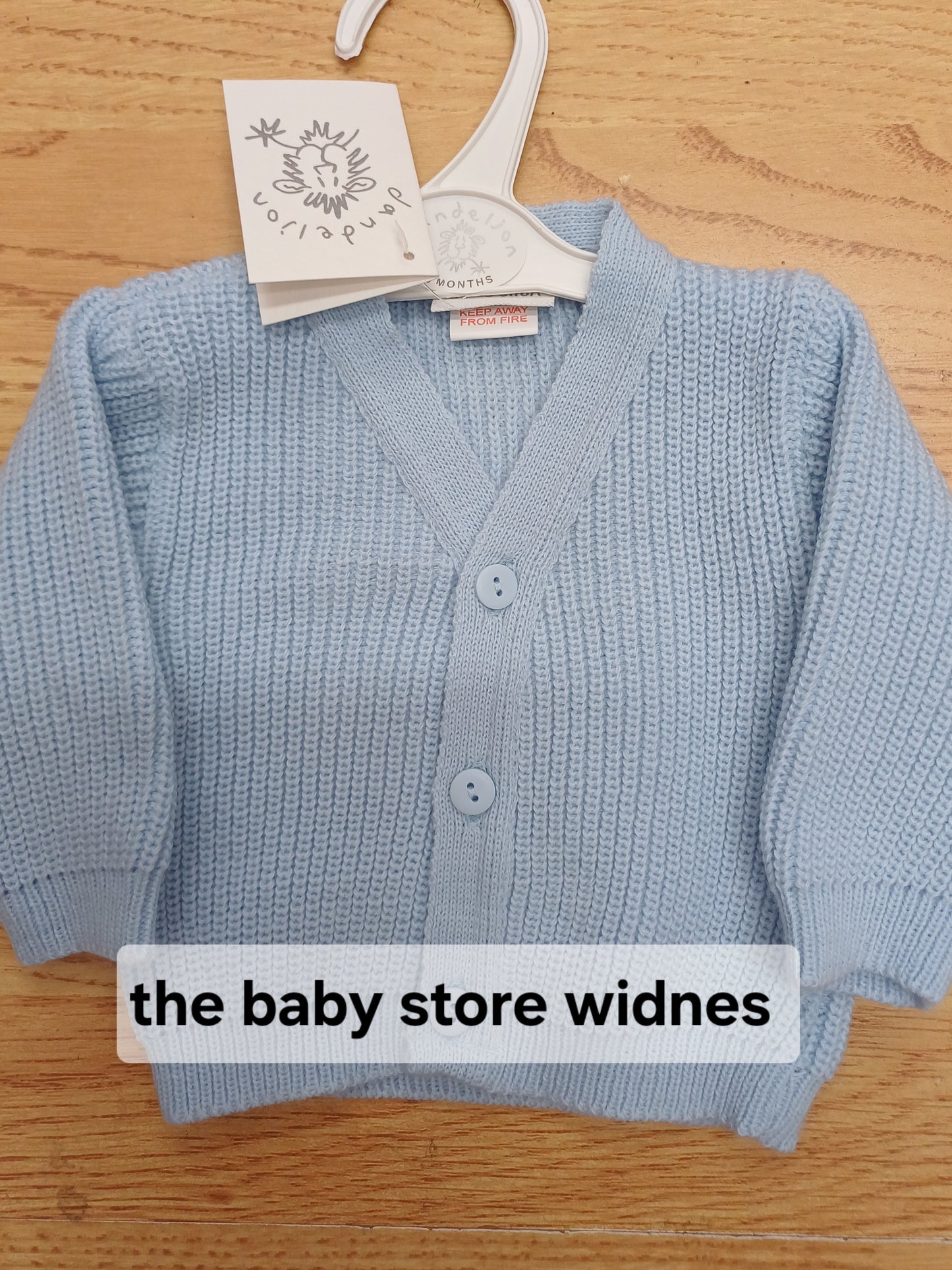 Dandelion boys girls. Knitted cardigan hello world desisn embroidery