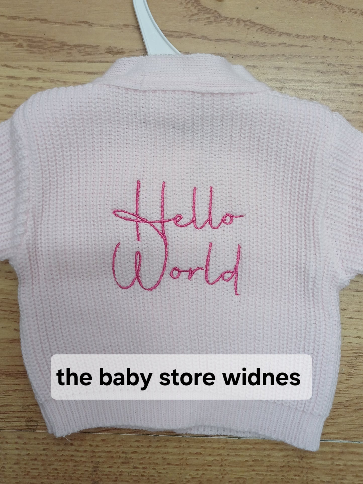 Dandelion boys girls. Knitted cardigan hello world desisn embroidery