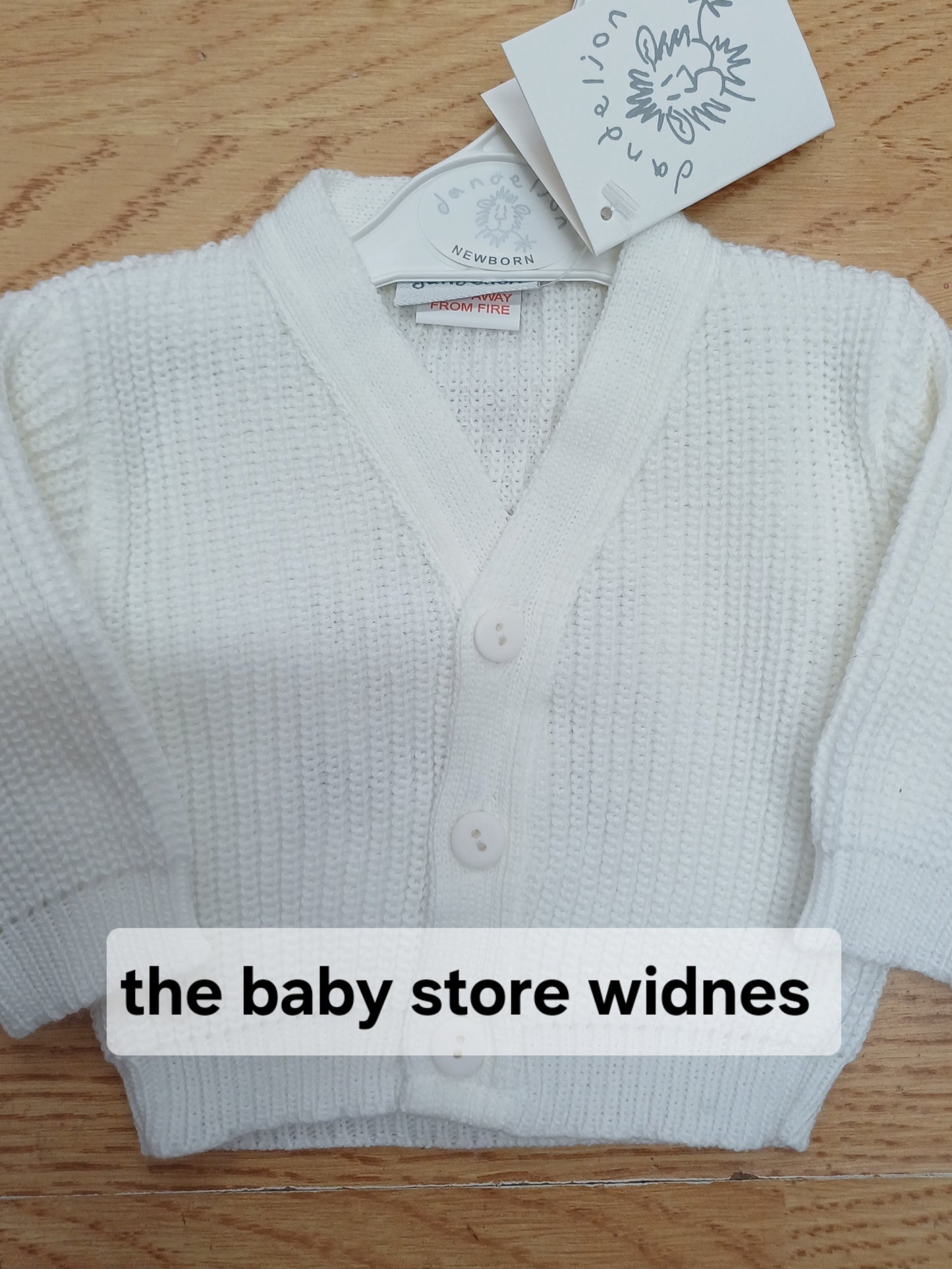 Dandelion boys girls. Knitted cardigan hello world desisn embroidery