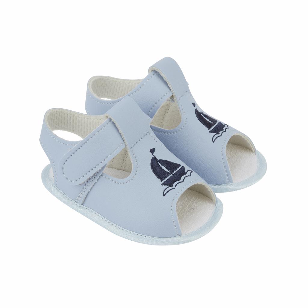 Baypods baby Boys soft sole sandals with boat embroidery