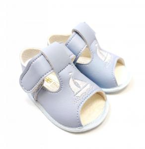 Baypods baby Boys soft sole sandals with boat embroidery