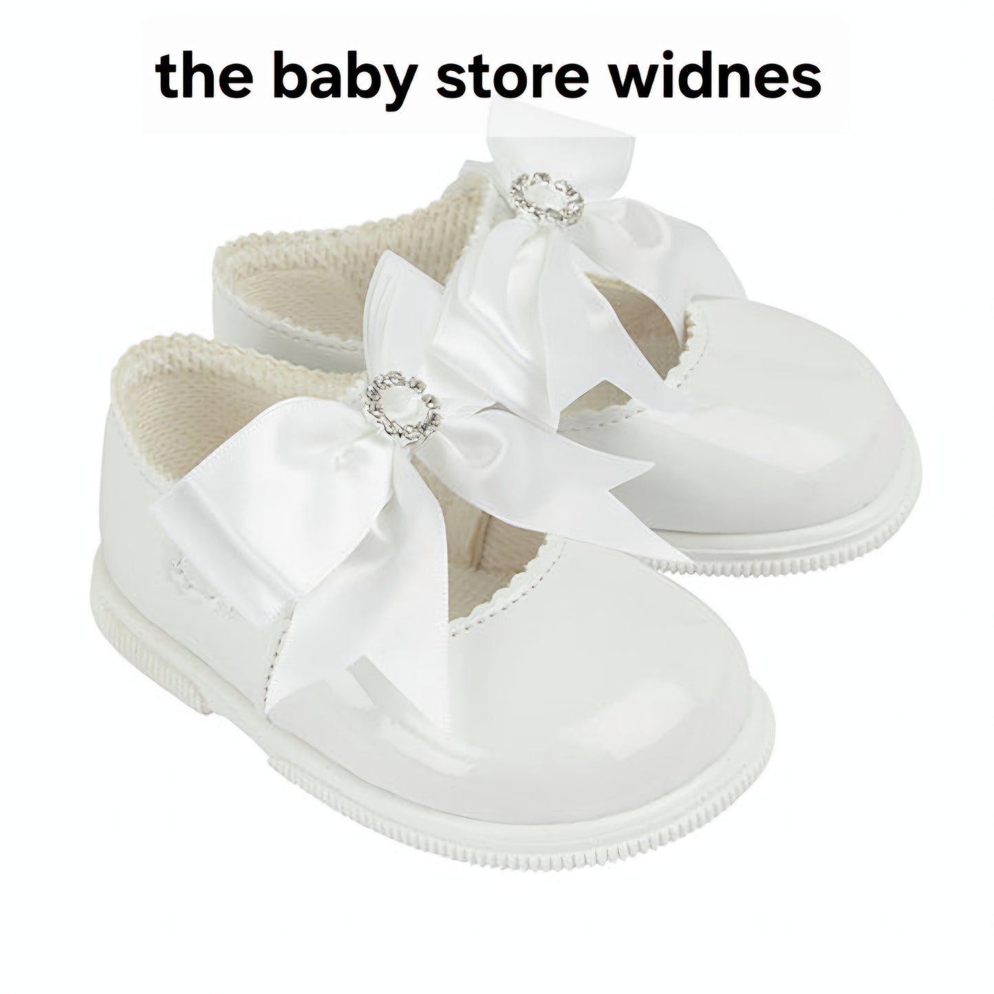 Baypods baby girls hard sole walking shoes with large bow
