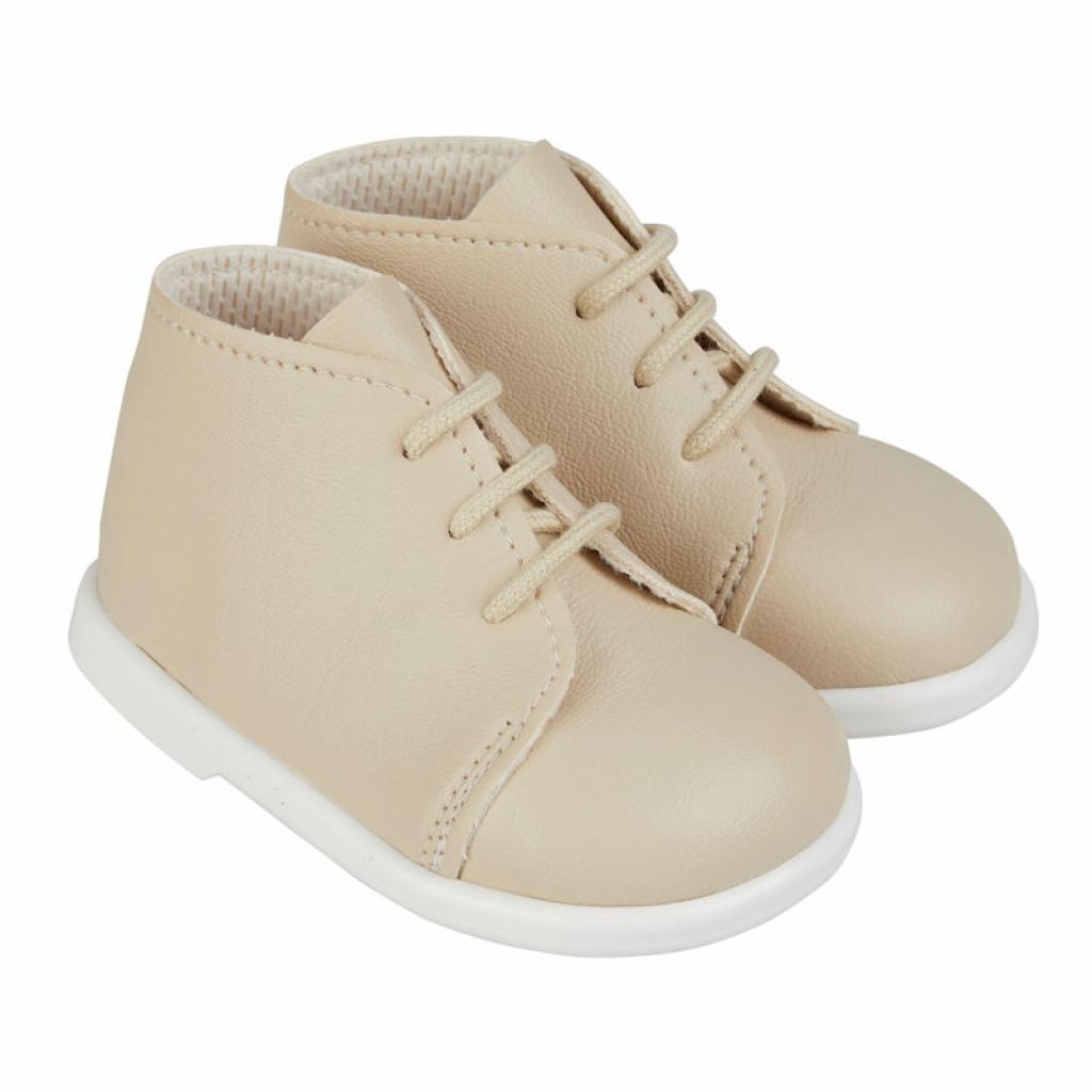 Baypods Boys and girls hard sole first walking lace up boots