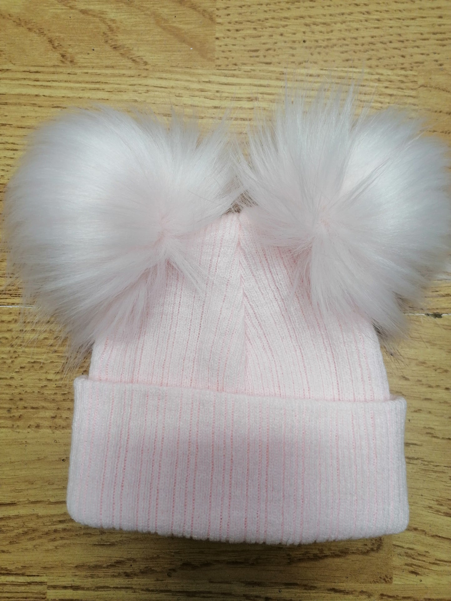 Baby Boys and girls double pom pom hats comes in various colours