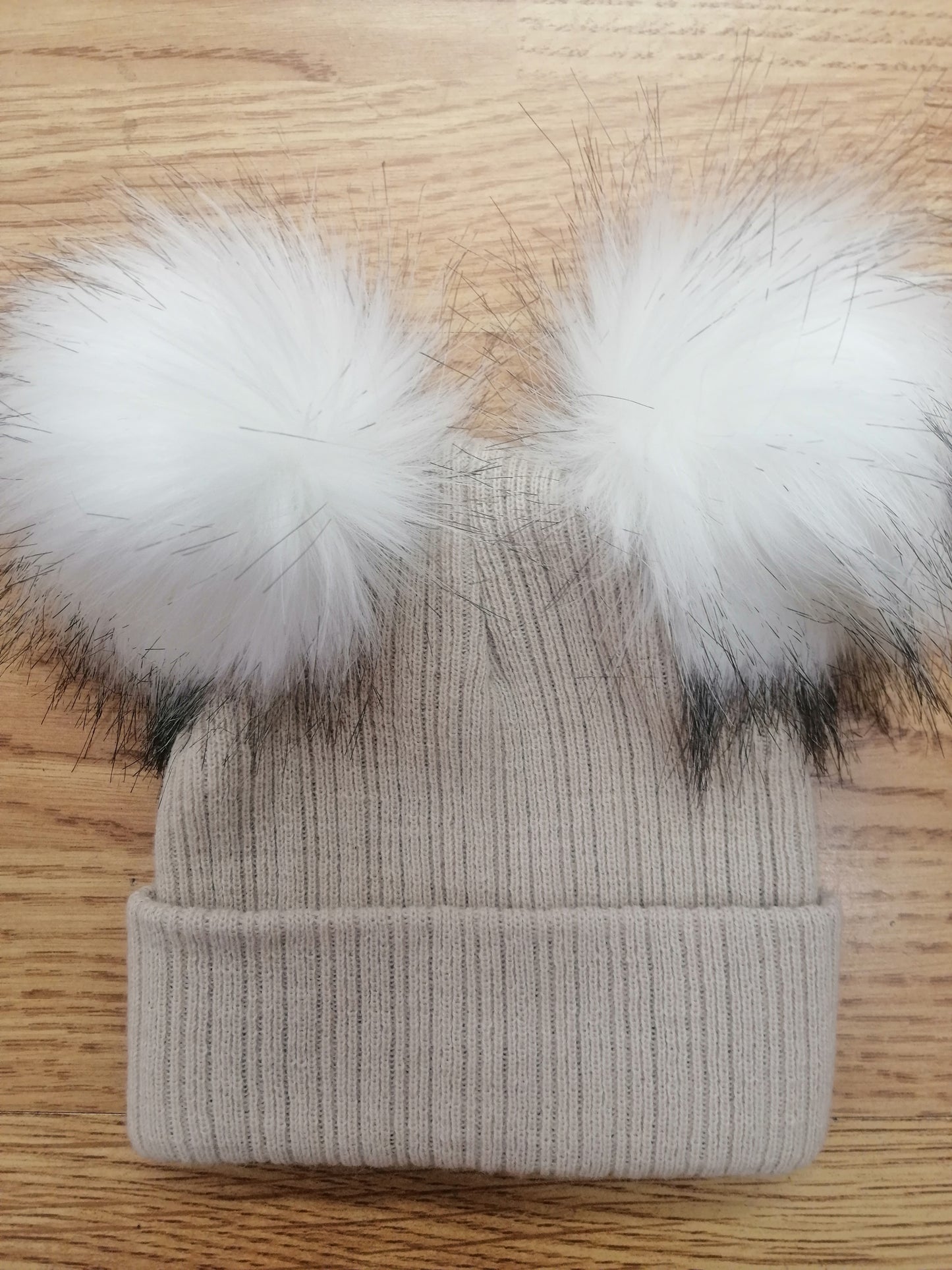 Baby Boys and girls double pom pom hats comes in various colours