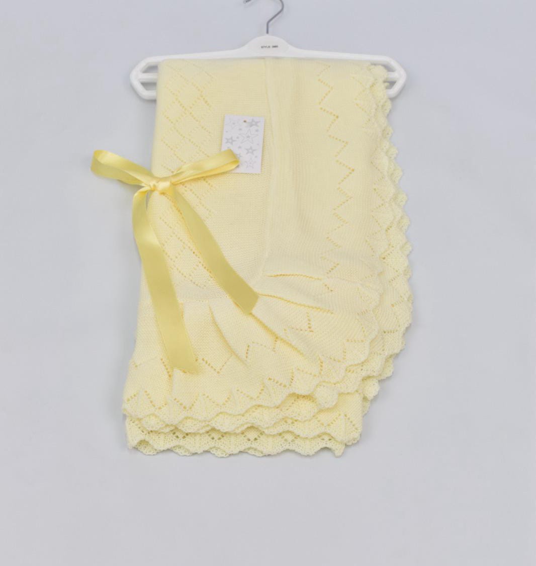Spanish knitted ribbon bow blanket shawl comes in various colours. 42x 42 inches