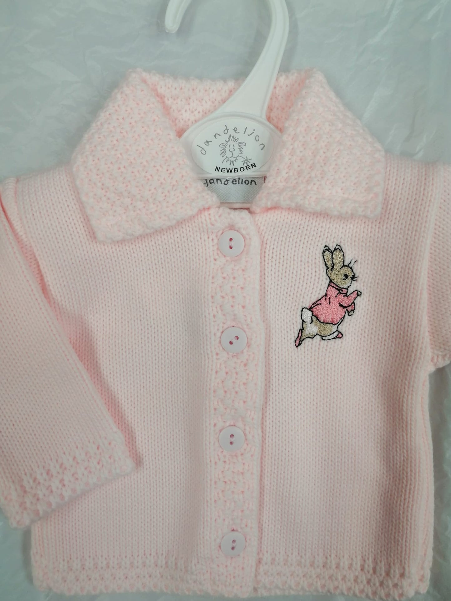 Running rabbit dandelion cardie with collar 5 colours