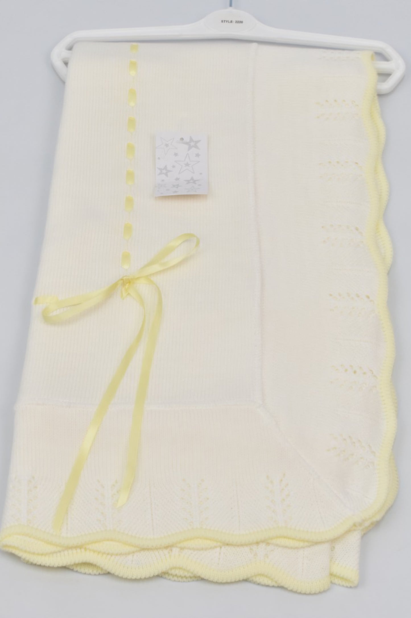 Spanish knitted ribbon blanket shawl