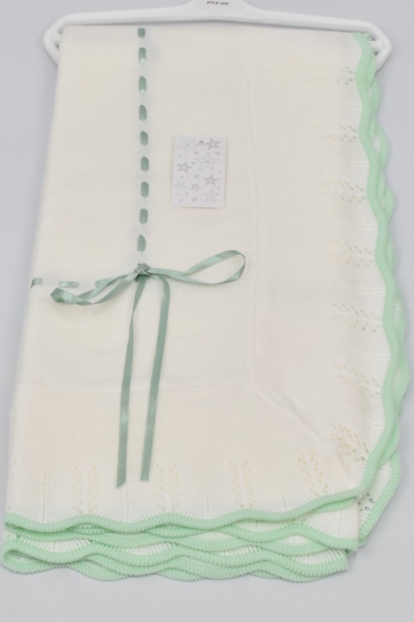 Spanish knitted ribbon blanket shawl