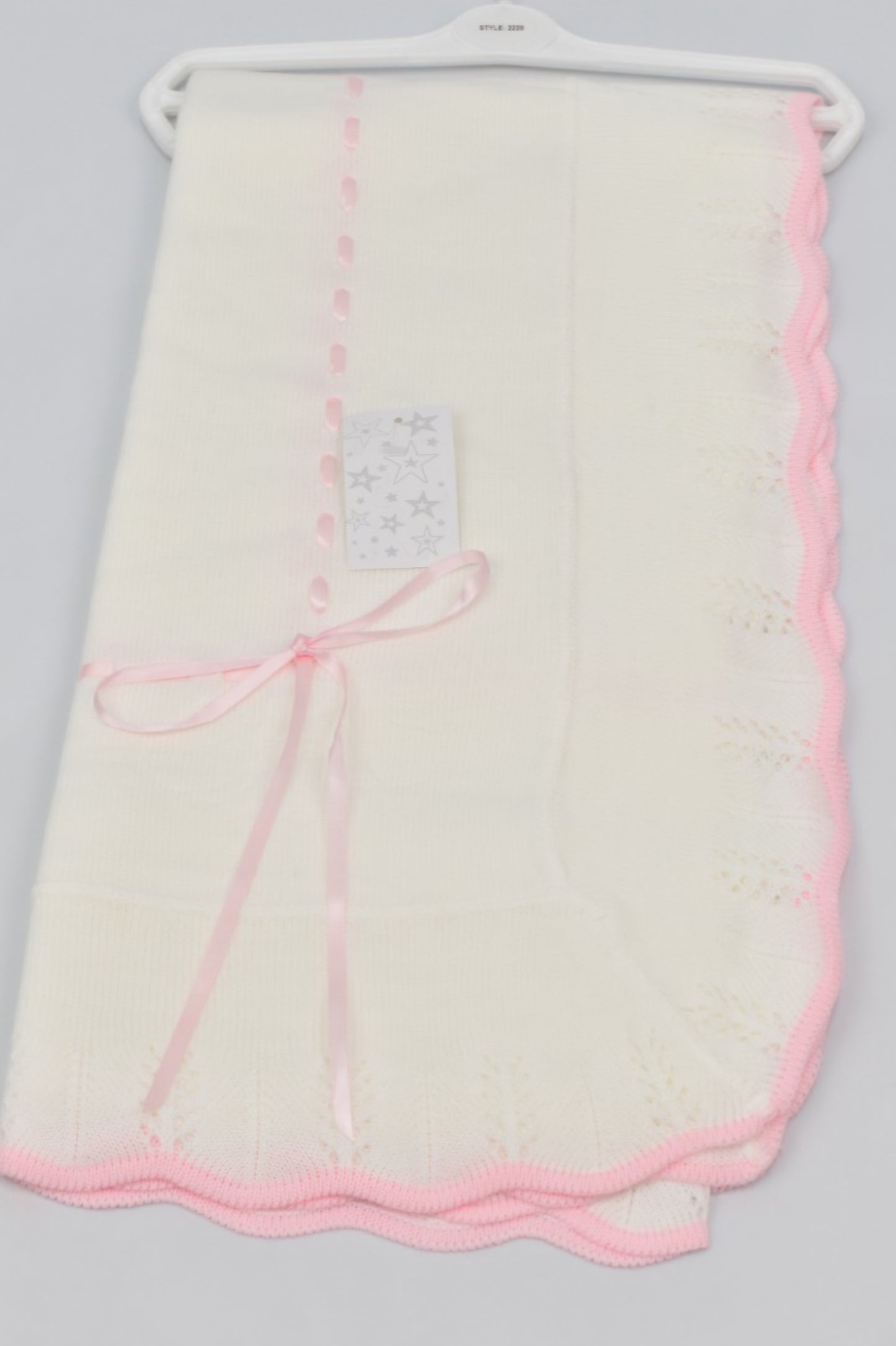 Spanish knitted ribbon blanket shawl