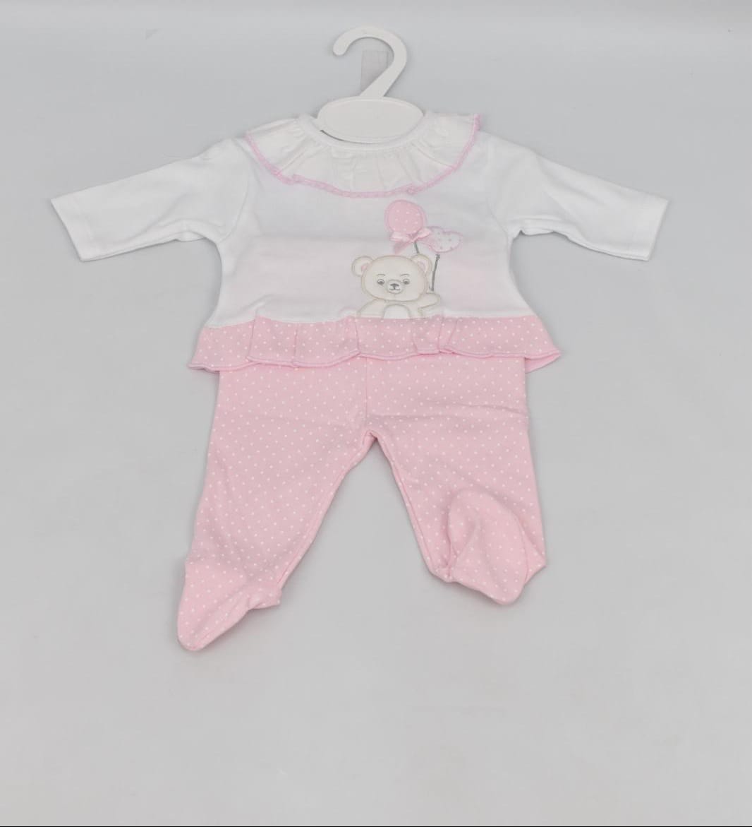 Baby girls 2 piece set with teddy bear design