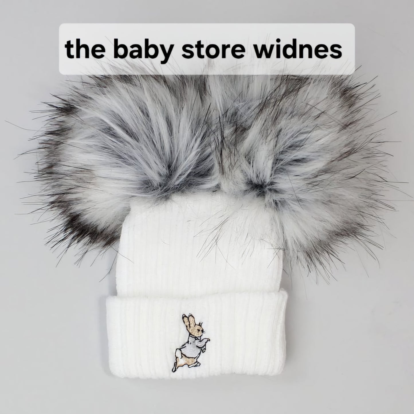 Boys and girls peter rabbit theme pom pom hats