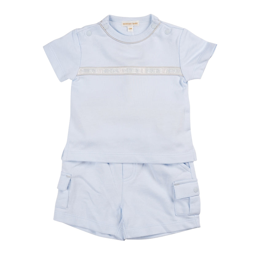 Mintini boys 2 piece shorts and top set