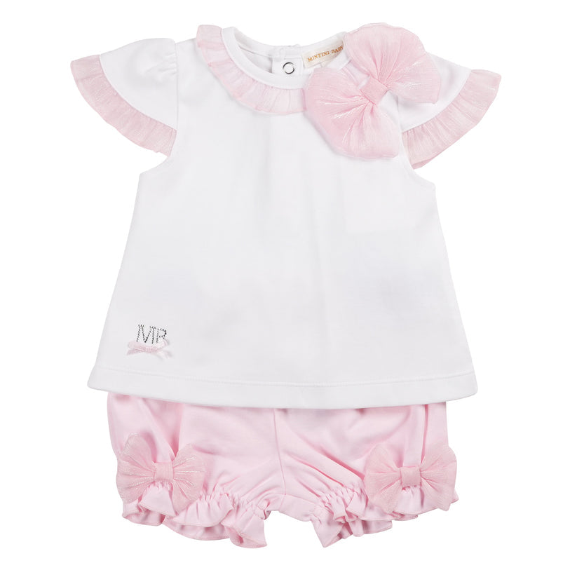 Mintini girls 2 piece top and bloomers set