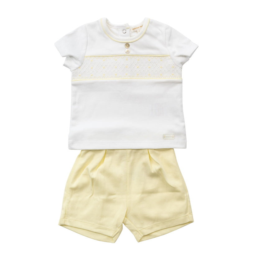 Mintini boys 2 piece shorts and top set
