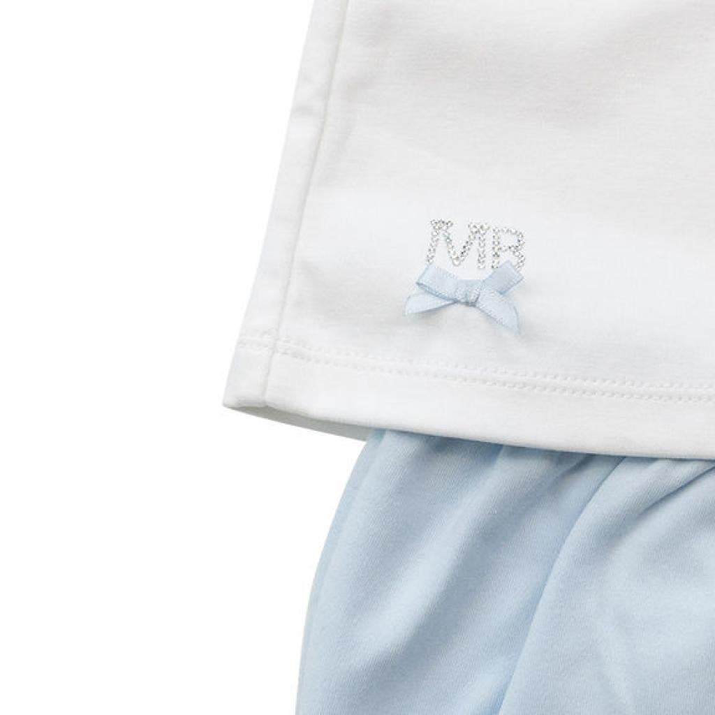 Mintini girls 2 piece top and bloomers set with bows