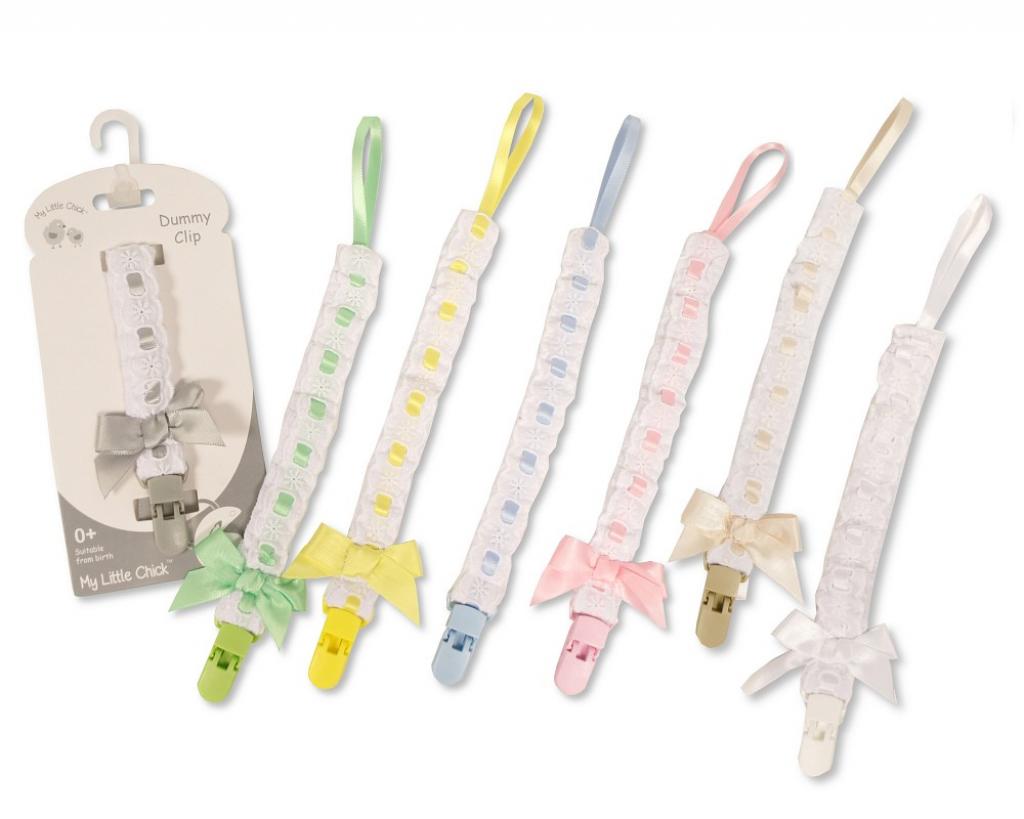 Baby Boys or girls unisex dummy clip various colours to choose from