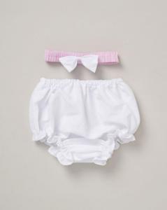 Baby girls 3 piece set with dress knickers and headband