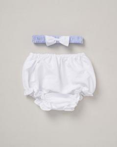 Baby girls 3 piece set with dress knickers and headband