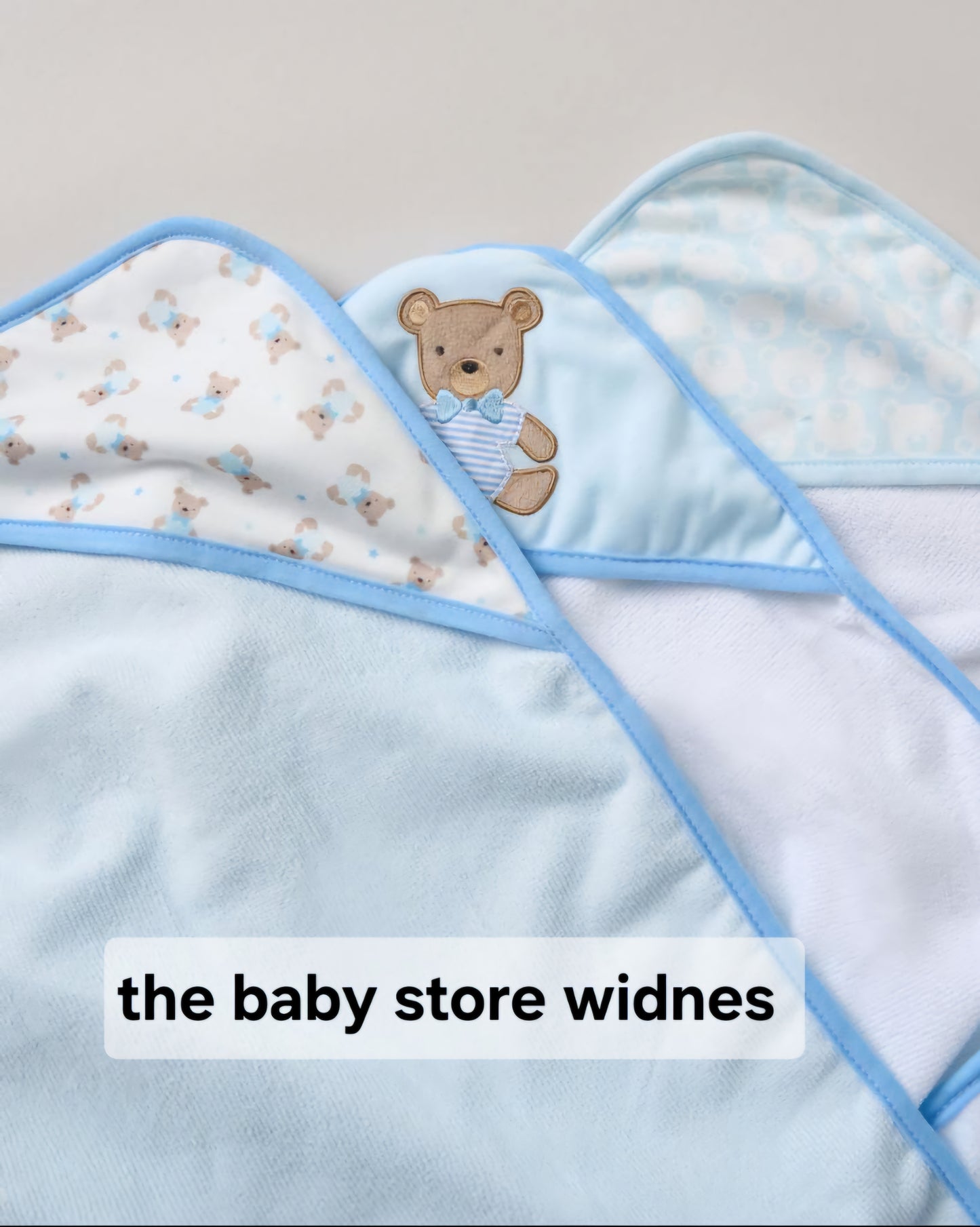 Baby Boys 3 hooded towels and 3 wash cloths set teddy bear design perfect for bath time designs may vary