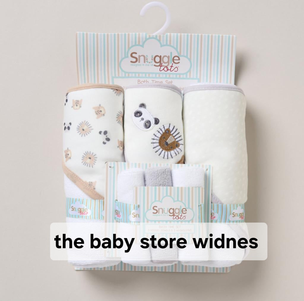 Baby unisex 3 hooded towels and 3 wash cloths set animal design perfect for bath time designs may vary