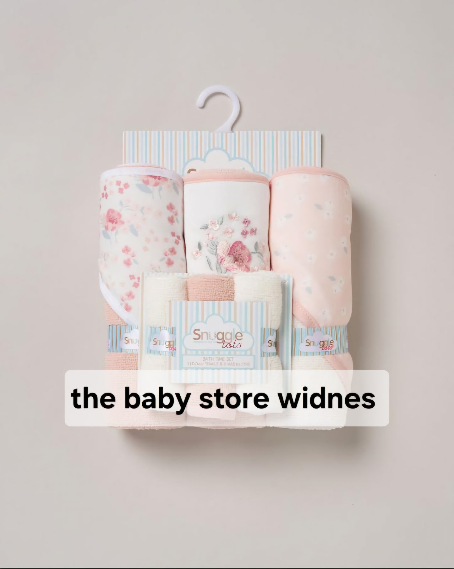 Baby girls 3 hooded towels and 3 wash cloths set flower design perfect for bath time designs may vary
