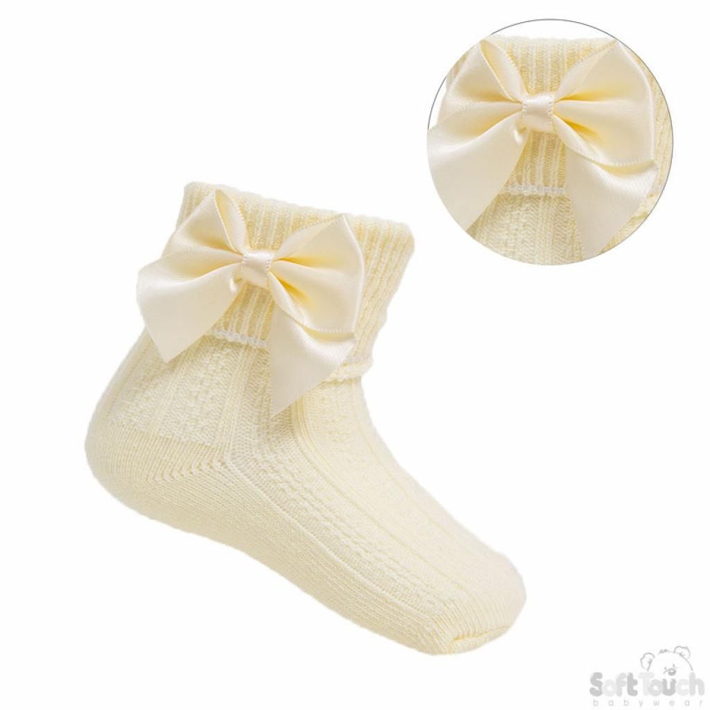 Baby girls ankle bow socks sizes newborn to 2 years various colours to choose from