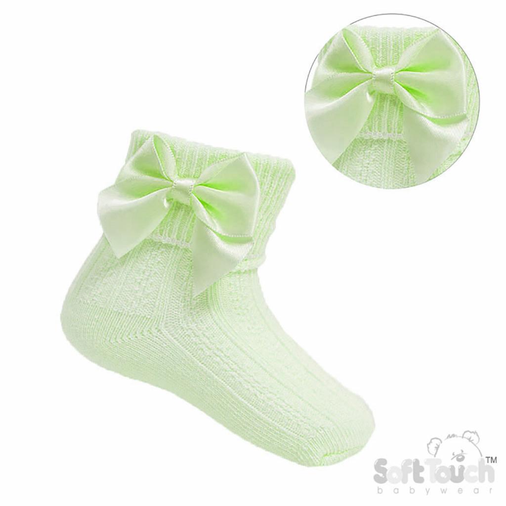 Baby girls ankle bow socks sizes newborn to 2 years various colours to choose from