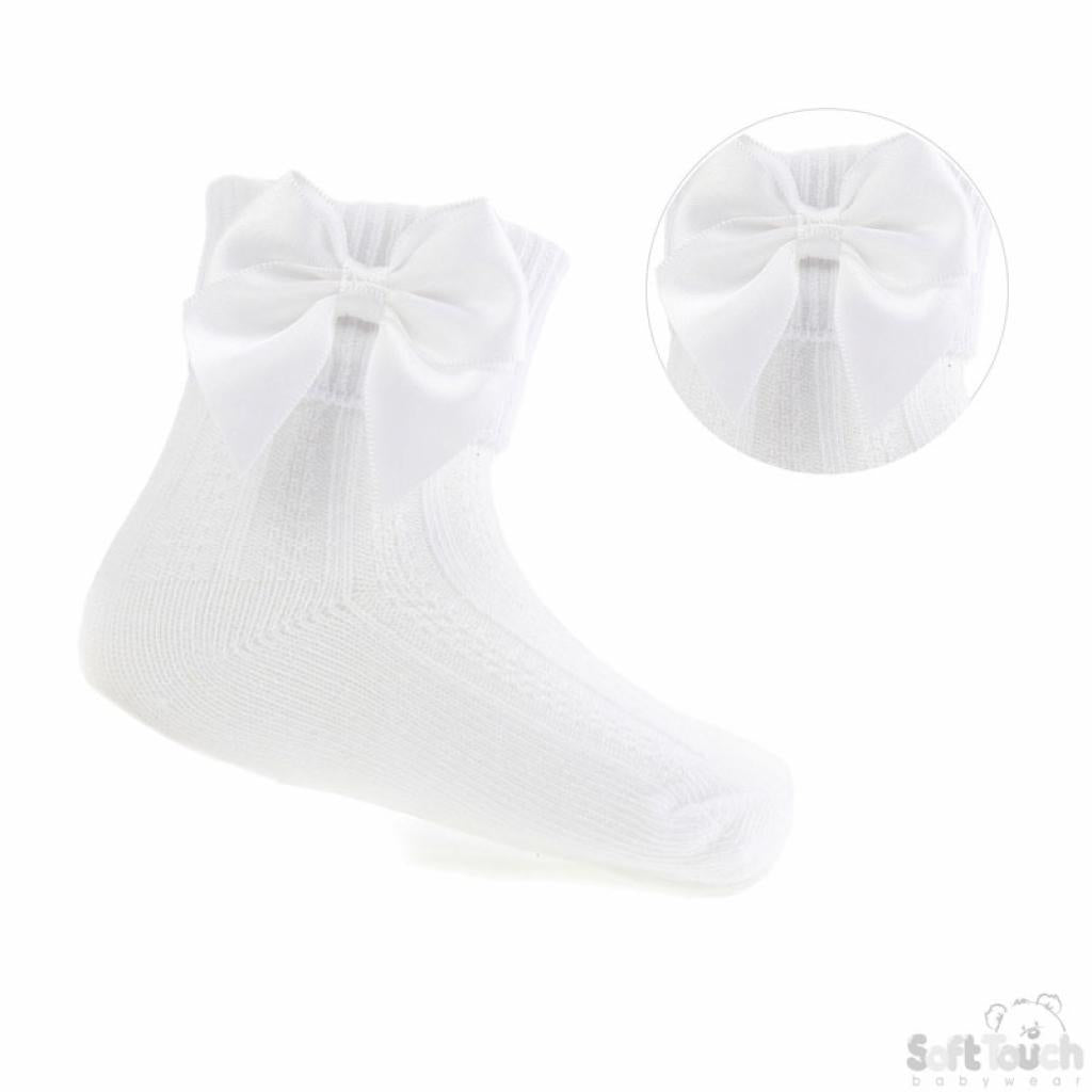 Baby girls ankle bow socks sizes newborn to 2 years various colours to choose from