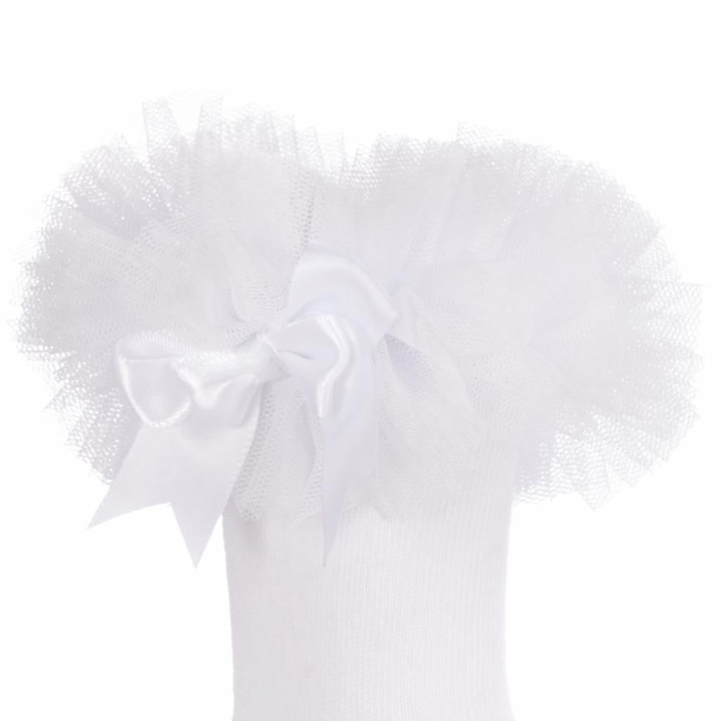 Baby girls tu tu socks with bow various colours to choose from sizes newborn to infrant