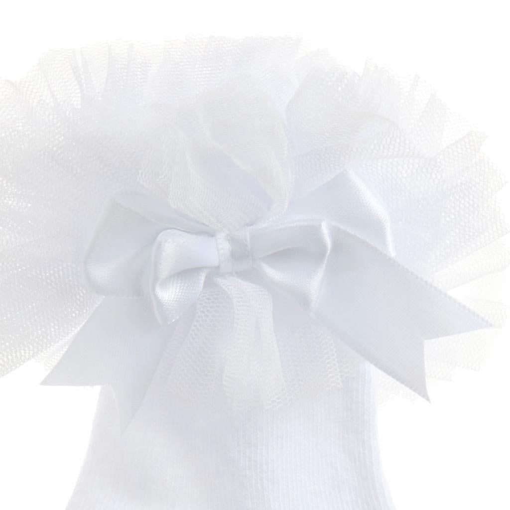 Baby girls tu tu socks with bow various colours to choose from sizes newborn to infrant