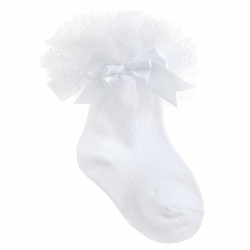 Baby girls tu tu socks with bow various colours to choose from sizes newborn to infrant