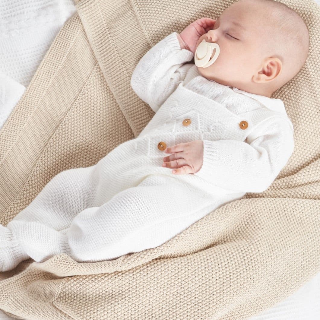 Dandelion unisex knitted dungaree and top set
