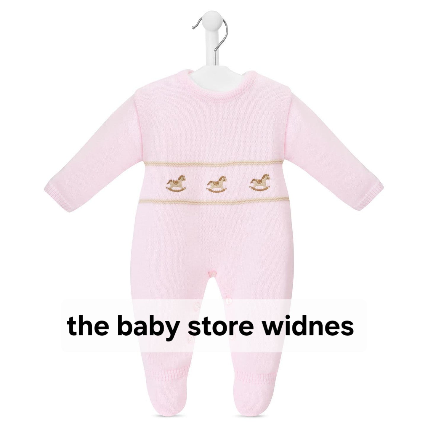 Dandelion knitted sleepsuit with Rocking horse embroidery beautiful outfit