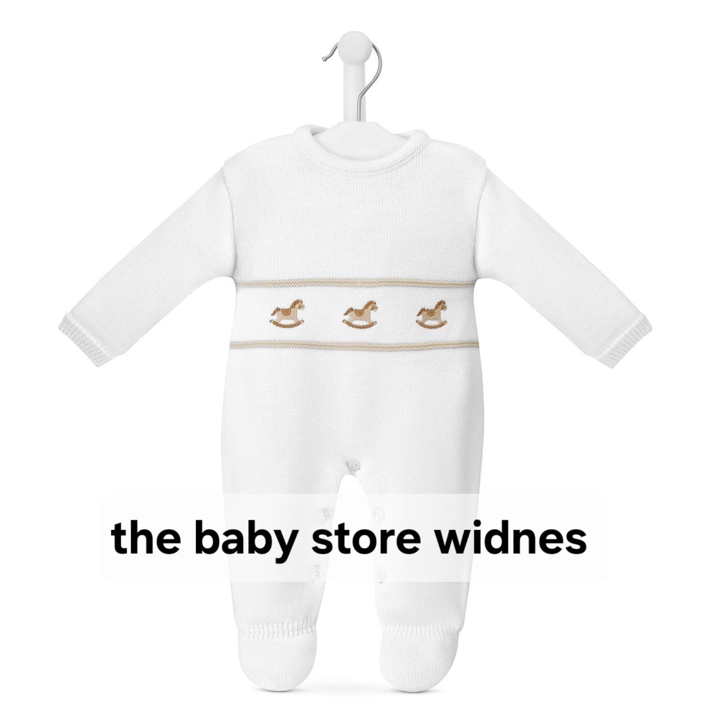 Dandelion knitted sleepsuit with Rocking horse embroidery beautiful outfit