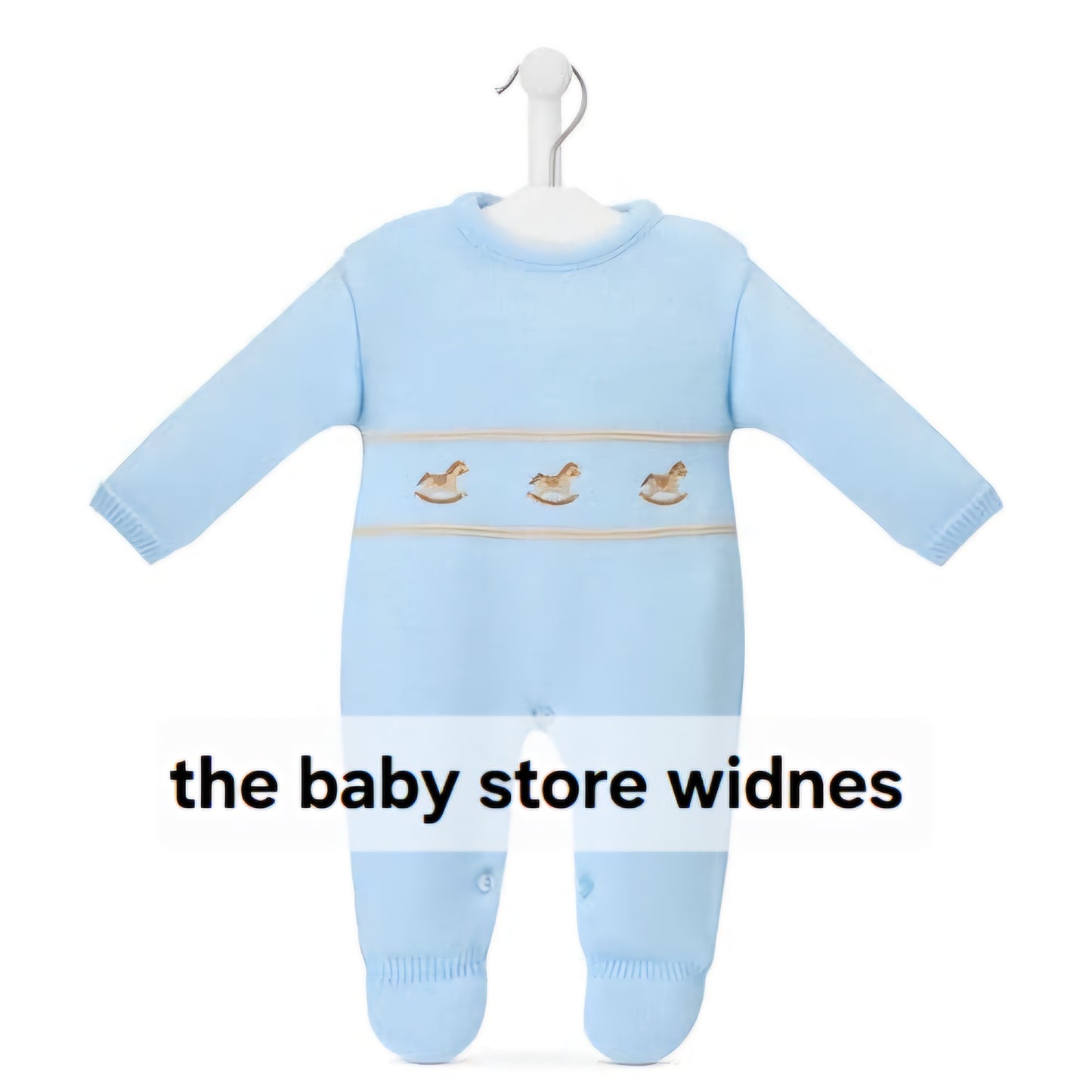 Dandelion knitted sleepsuit with Rocking horse embroidery beautiful outfit