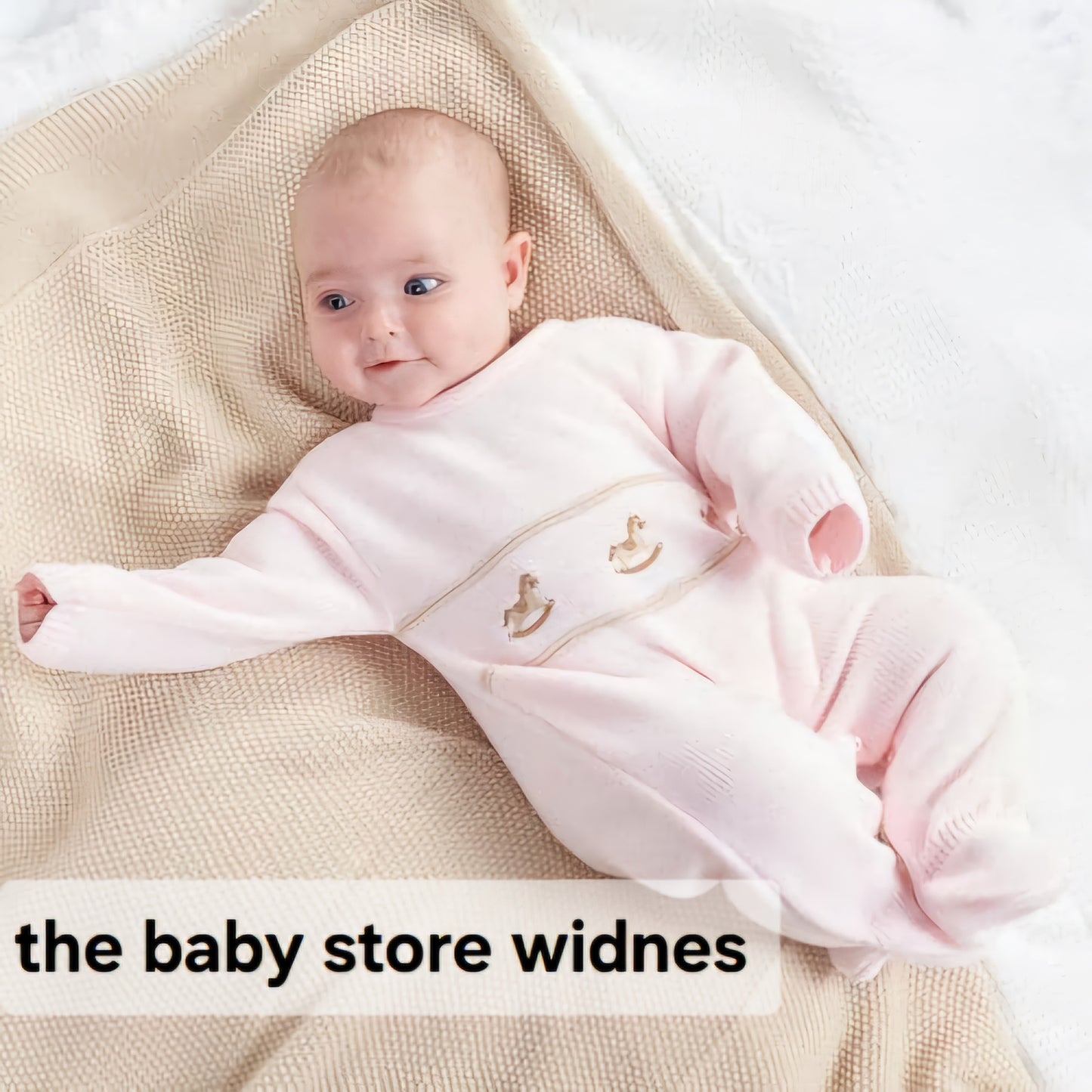 Dandelion knitted sleepsuit with Rocking horse embroidery beautiful outfit
