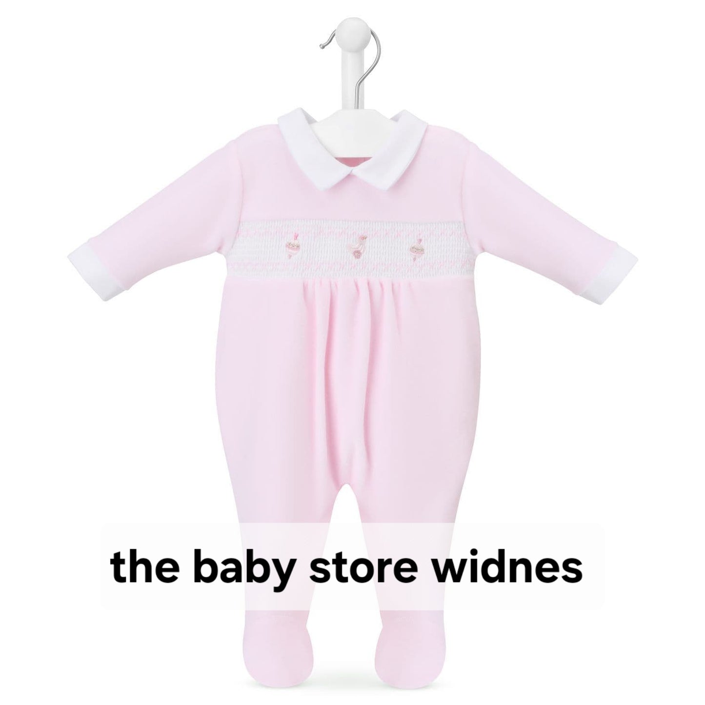 Dandelion spinning top smocked velour sleepsuit