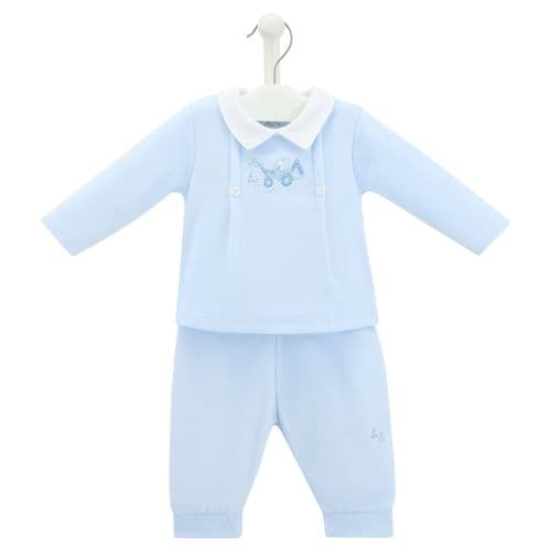 Dandelion boys 2 piece set top and trousers with tractor embroidery