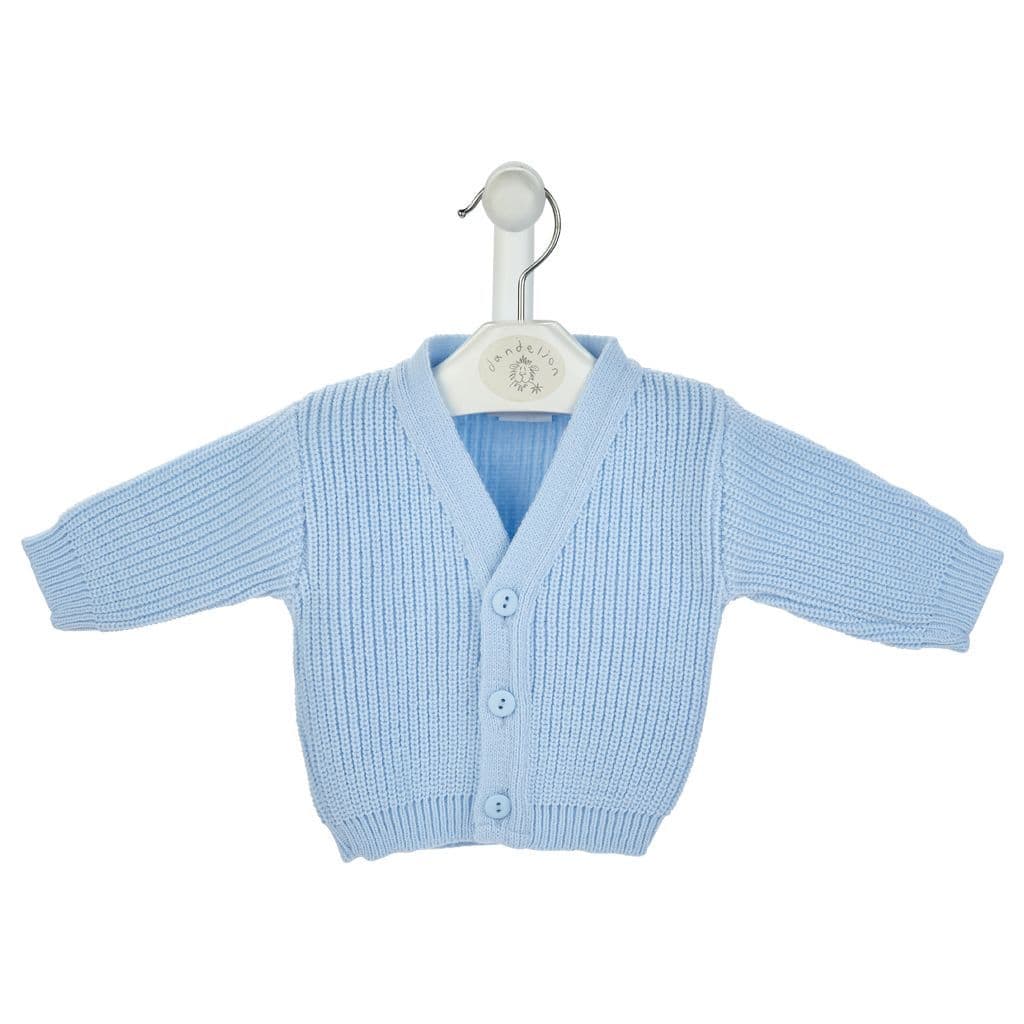 Dandelion babys knitted cardigans sizes from premature to 3 months various colours to choose from