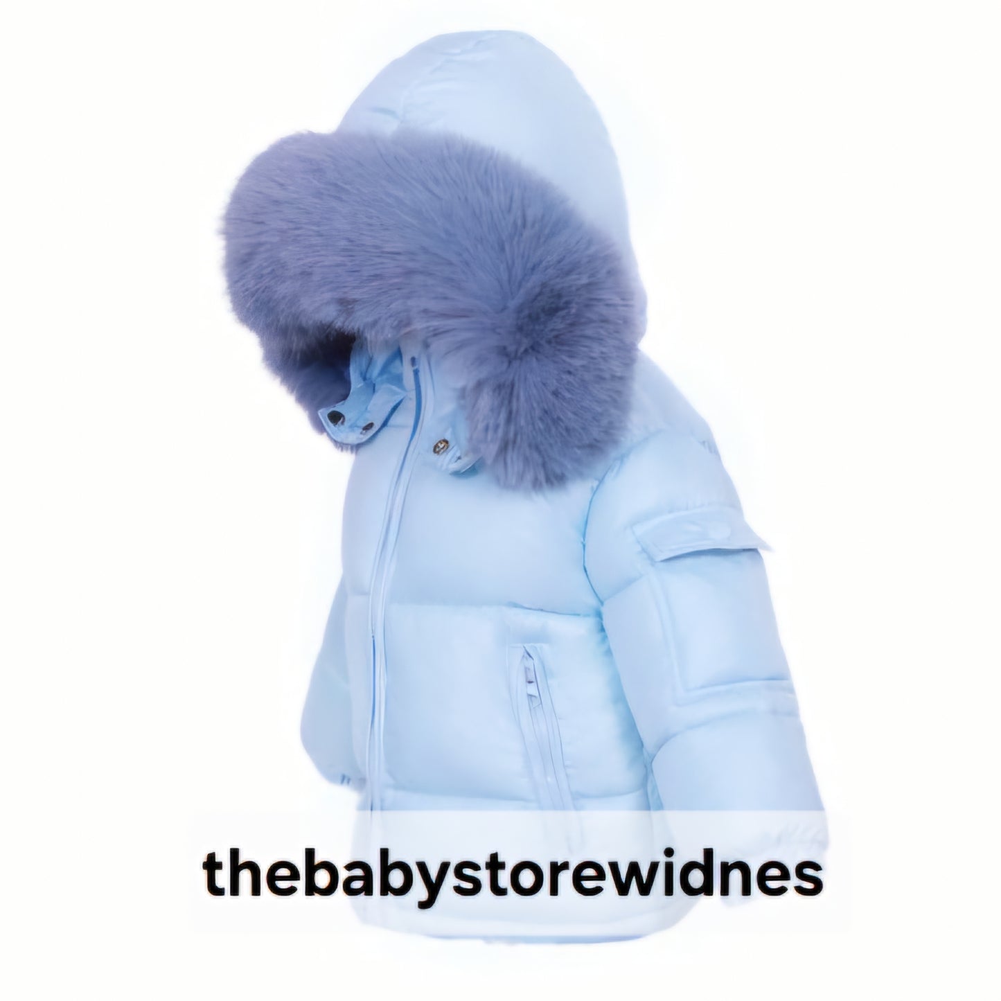 Wee me unisex puffer coats with faux fur detachable hood