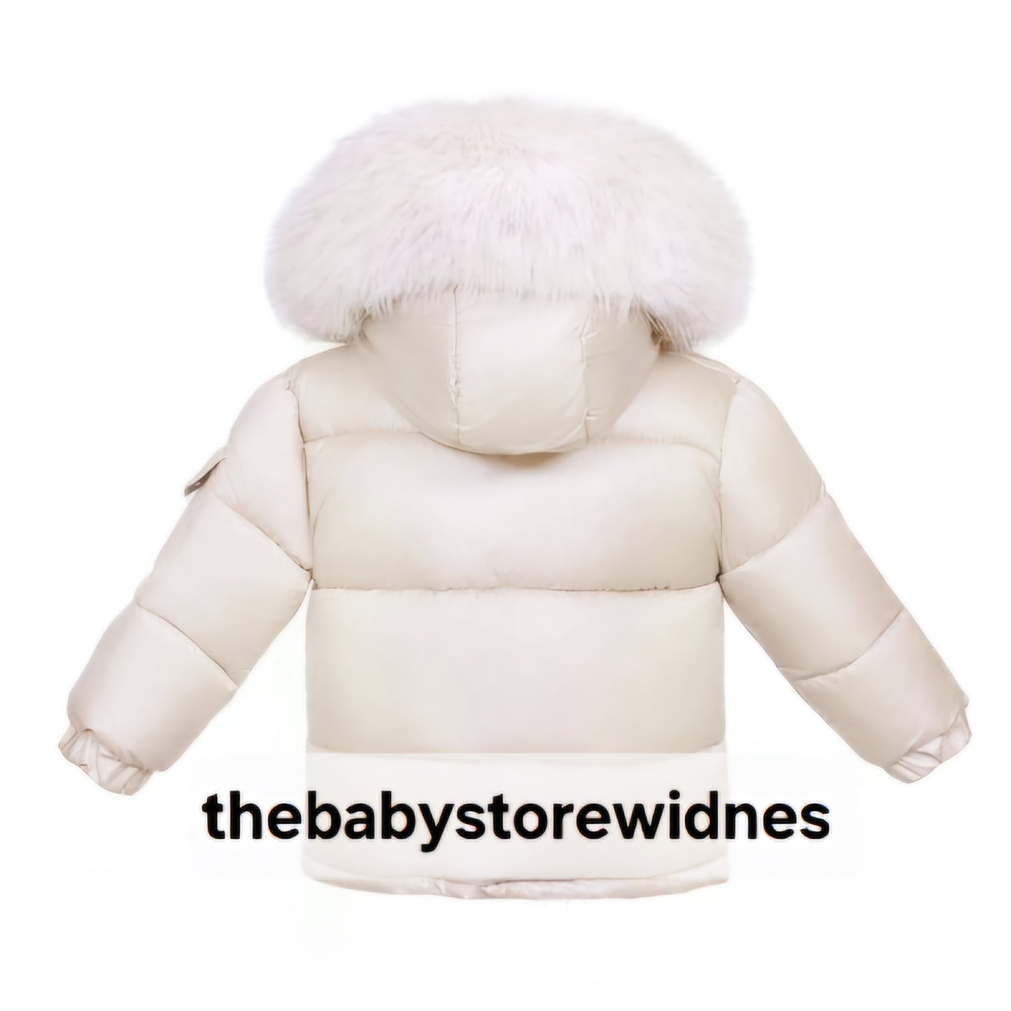 Wee me unisex puffer coats with faux fur detachable hood