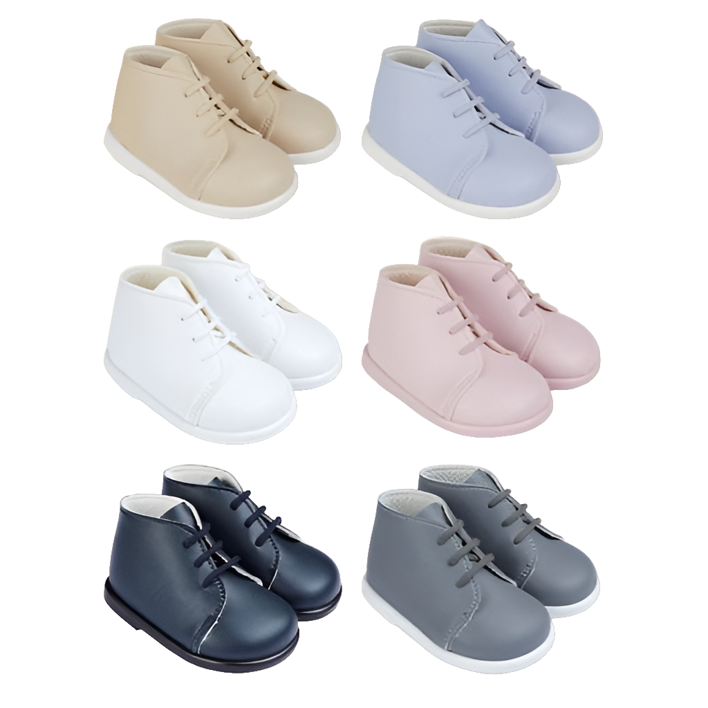 Baypods Boys and girls hard sole first walking lace up boots