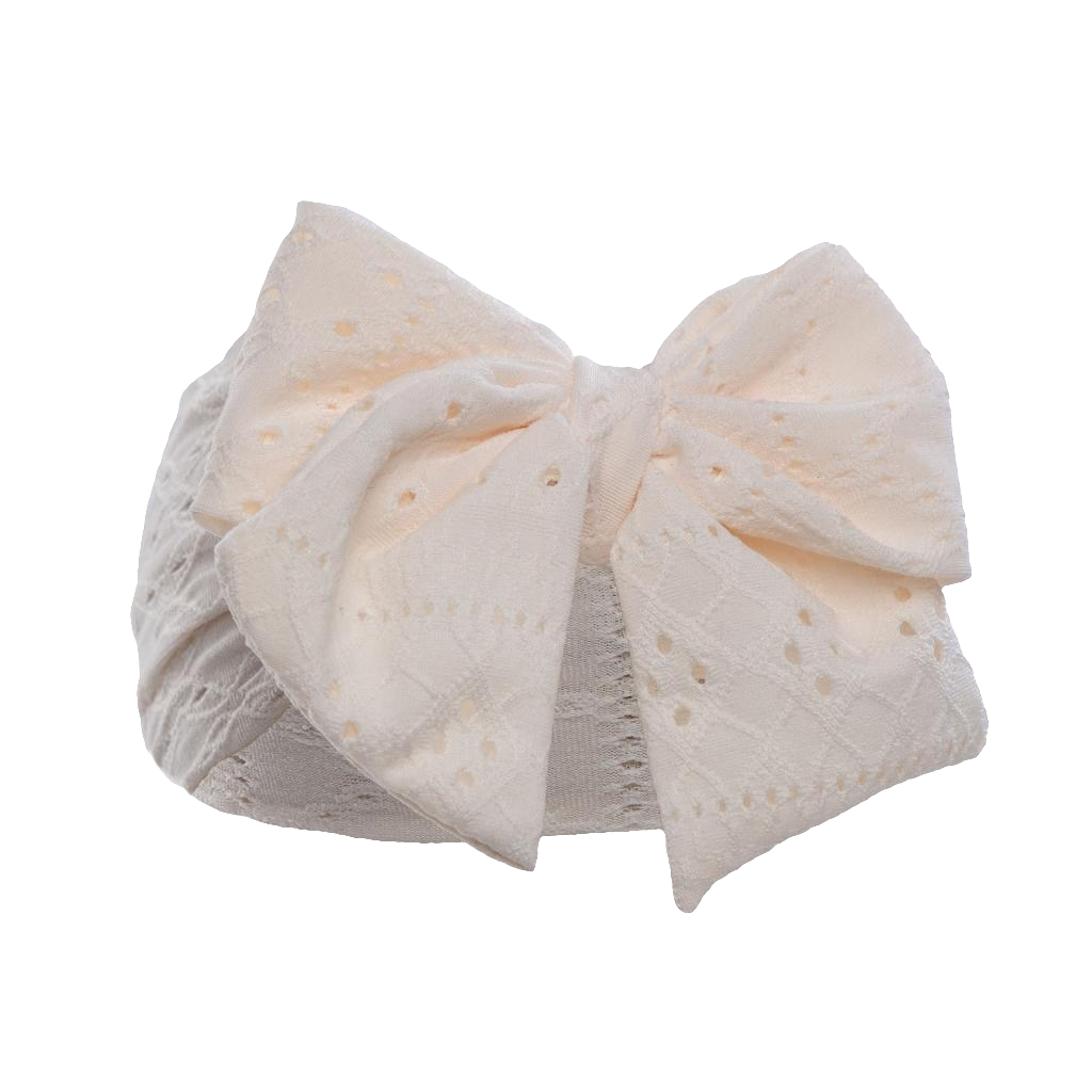 Baby girls stretch headband with large bow comes in various colours